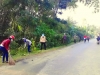 Đoàn thị trấn Phú Thịnh tổ chức ra quân dọn vệ sinh các tuyến đường.