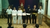 Đoàn xã Tam Thành: phối hợp tổ chức thi nâng cấp đai cho học viên CLB Karatedo.