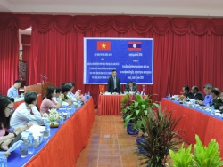 Đoàn đại biểu huyện Phú Ninh thăm và dự Hội nghị thường niên với huyện Thà Tèng, tỉnh Sê Kông năm 2019