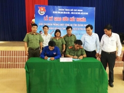 Đoàn xã Tam Phước: tổ chức hoạt động ký kết Chương trình kết nghĩa