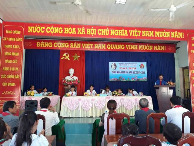 Đoàn thanh niên, Hội đồng đội xã Tam Phước tổ chức Đại hội “cháu ngoan Bác Hồ” năm học 2017 – 2018
