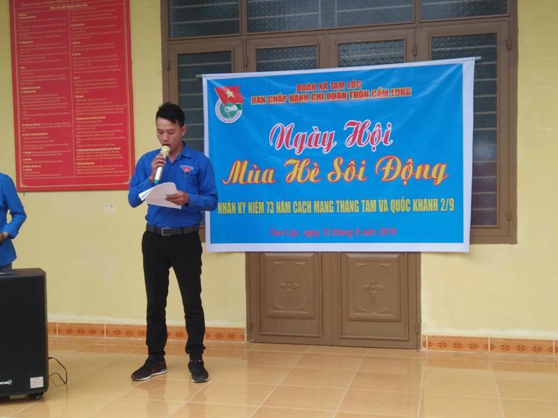 Chi đoàn thôn Cẩm Long xã Tam Lộc tổ chức Ngày hội “Mùa hè sôi động”năm 2018
